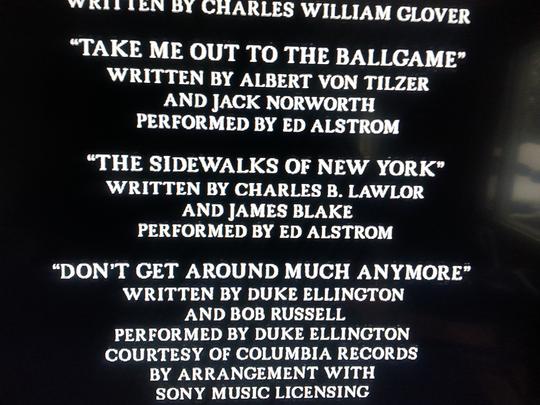 Credit at the end of the movie '42'.